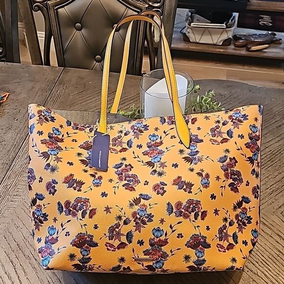 Rebecca Minkoff yellow floral leather tote NWT - Picture 12 of 13